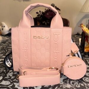 Bebe Hana Mini Satchel Crossbody Bag Tote